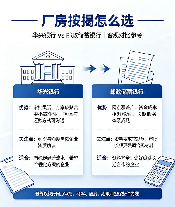 华兴银行与邮政银行厂房按揭对比.jpg